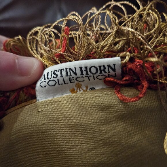 RARE AUSTIN HORN DAMASK JACQUARD BED THROW DECORATIVE ACCENT PILLOW - Picture 11 of 12